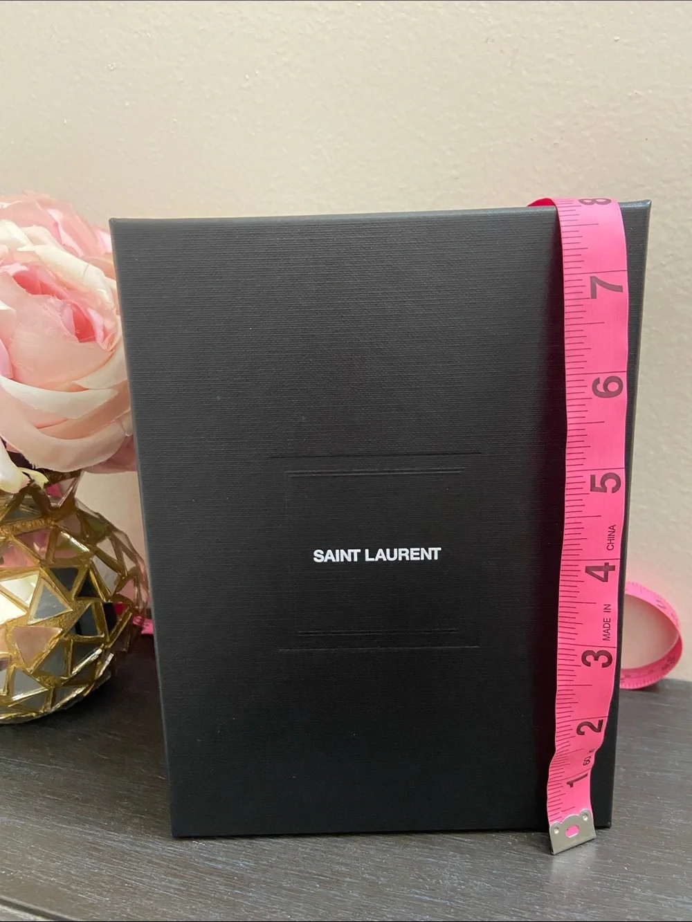Saint Laurent Black and Pink Home Accent Box